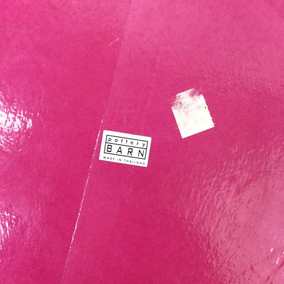 Pottery Barn Pink Green Gold Peace Decorative Tray - Picture 5 of 8